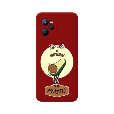 Funda Silicona Líquida Roja para Realme Narzo 50A Prime diseño Culo Natural Dibujos