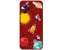 Funda Silicona Líquida Roja para Realme Narzo 50A Prime diseño Espacio Dibujos