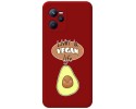 Funda Silicona Líquida Roja para Realme Narzo 50A Prime diseño Vegan Life Dibujos