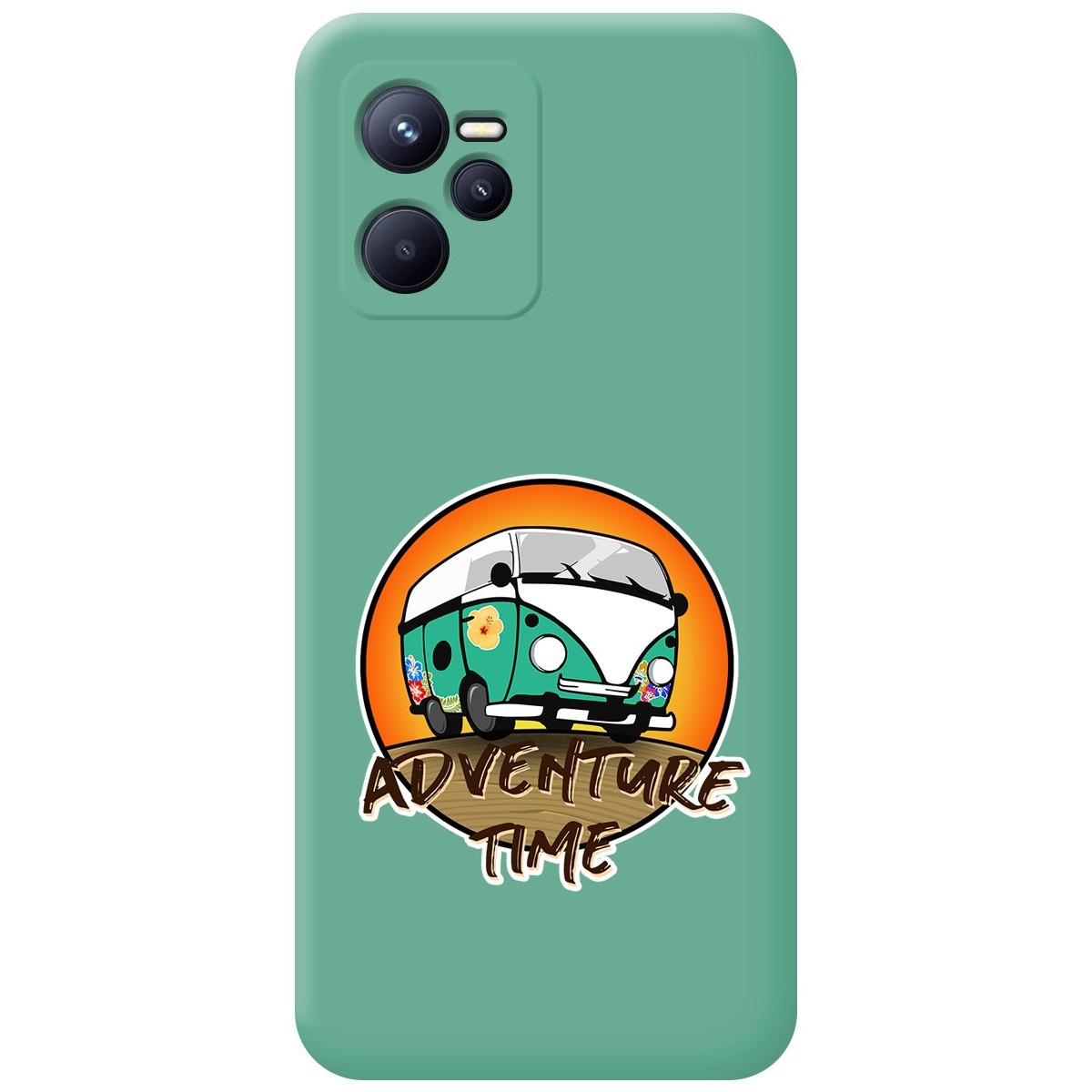 Funda Silicona Líquida Verde para Realme Narzo 50A Prime diseño Adventure Time Dibujos