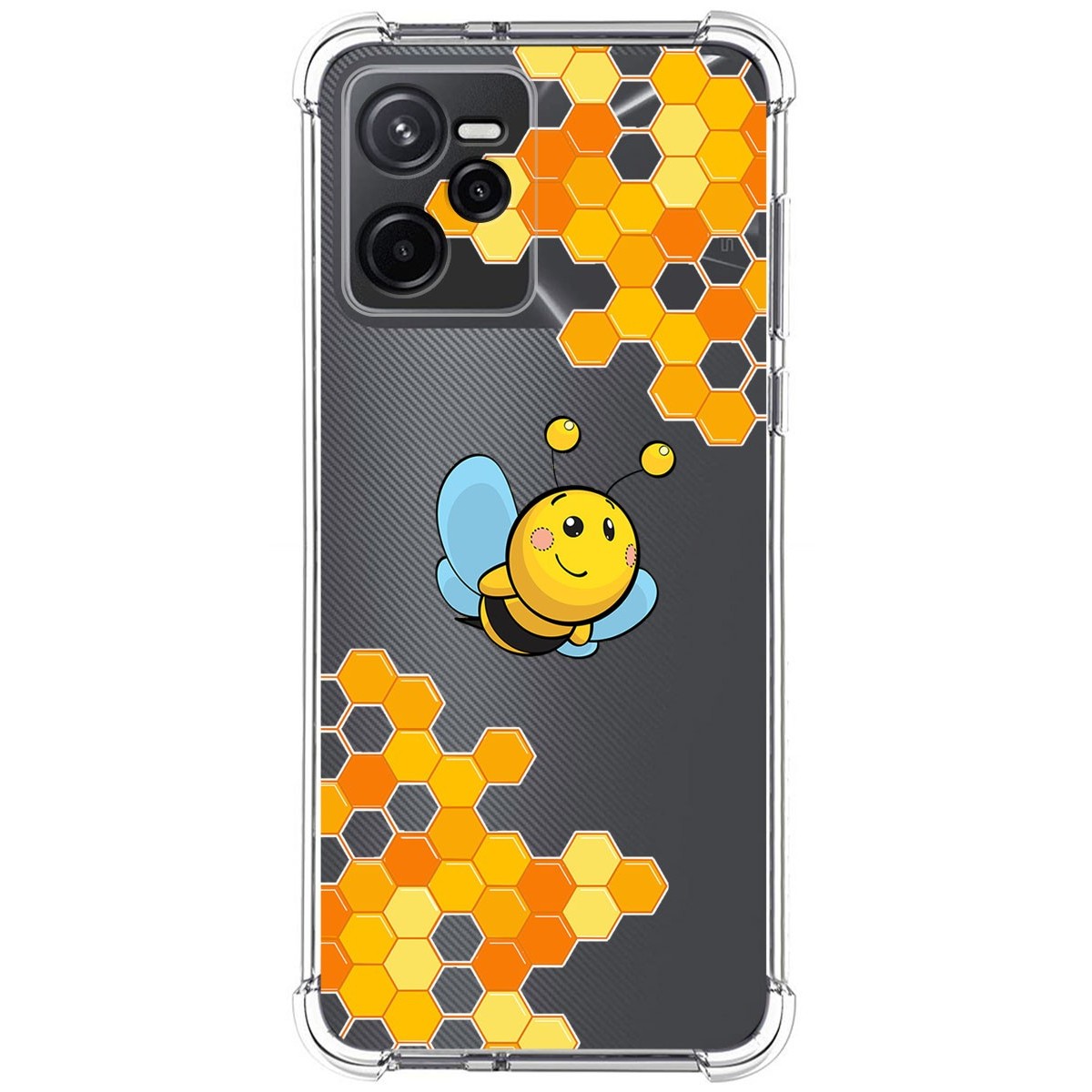Funda Silicona Antigolpes para Realme Narzo 50A Prime diseño Abeja Dibujos