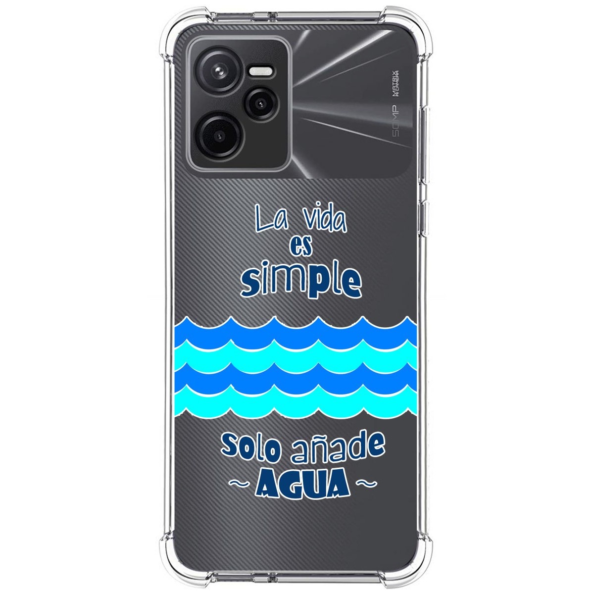 Funda Silicona Antigolpes para Realme Narzo 50A Prime diseño Agua Dibujos