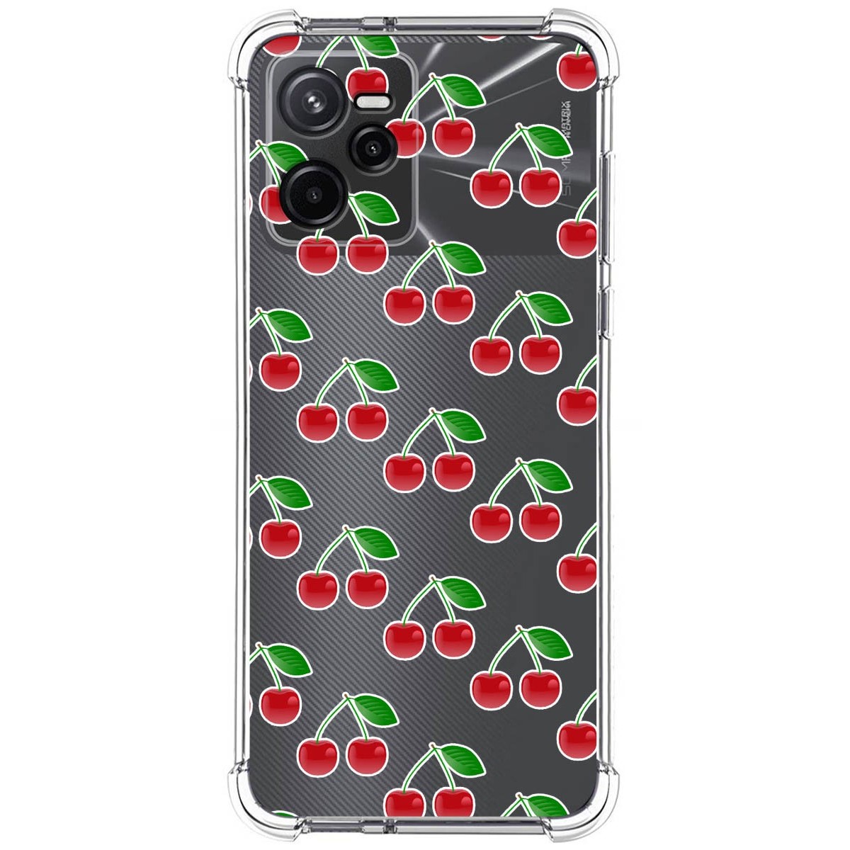 Funda Silicona Antigolpes para Realme Narzo 50A Prime diseño Cerezas Dibujos