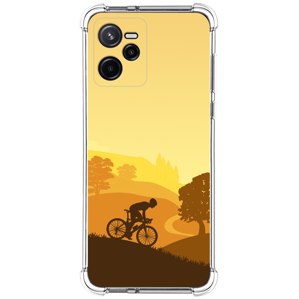 Funda Silicona Antigolpes para Realme Narzo 50A Prime diseño Ciclista Dibujos