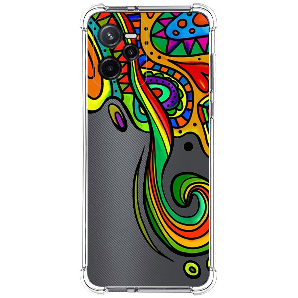 Funda Silicona Antigolpes para Realme Narzo 50A Prime diseño Colores Dibujos