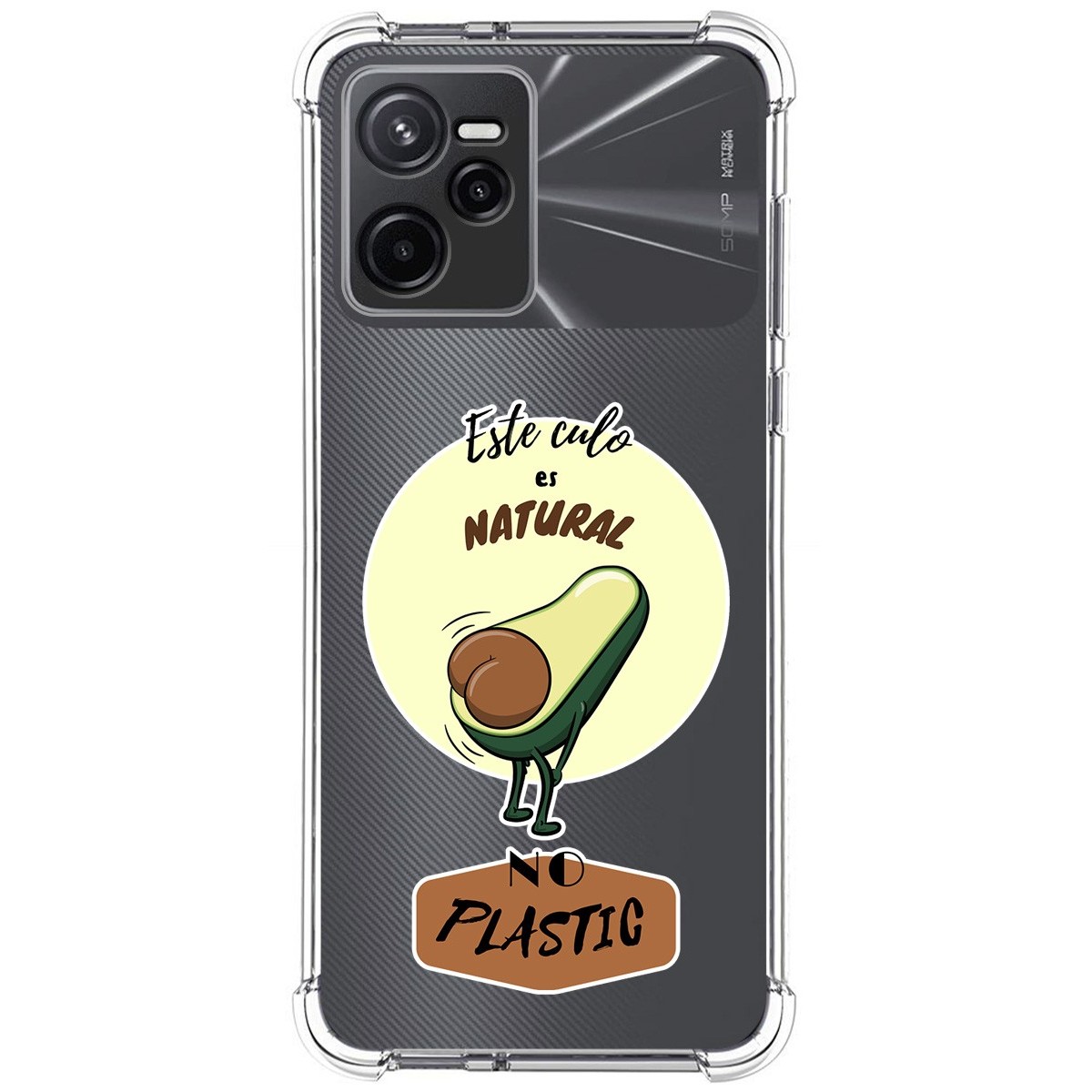 Funda Silicona Antigolpes para Realme Narzo 50A Prime diseño Culo Natural Dibujos