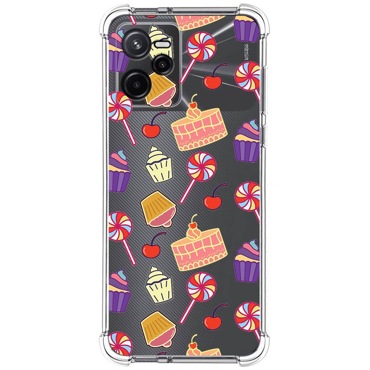 Funda Silicona Antigolpes para Realme Narzo 50A Prime diseño Dulces 01 Dibujos