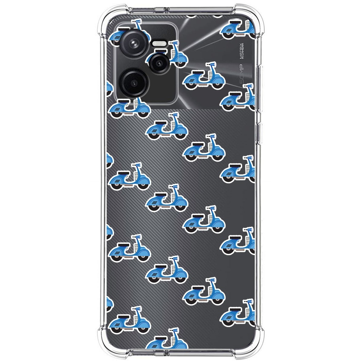Funda Silicona Antigolpes para Realme Narzo 50A Prime diseño Scooter Dibujos