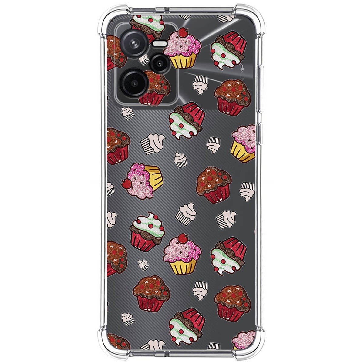 Funda Silicona Antigolpes para Realme Narzo 50A Prime diseño Muffins Dibujos
