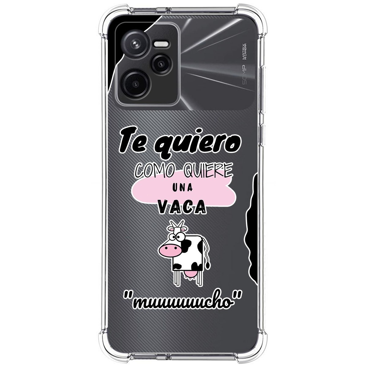 Funda Silicona Antigolpes para Realme Narzo 50A Prime diseño Vaca Dibujos