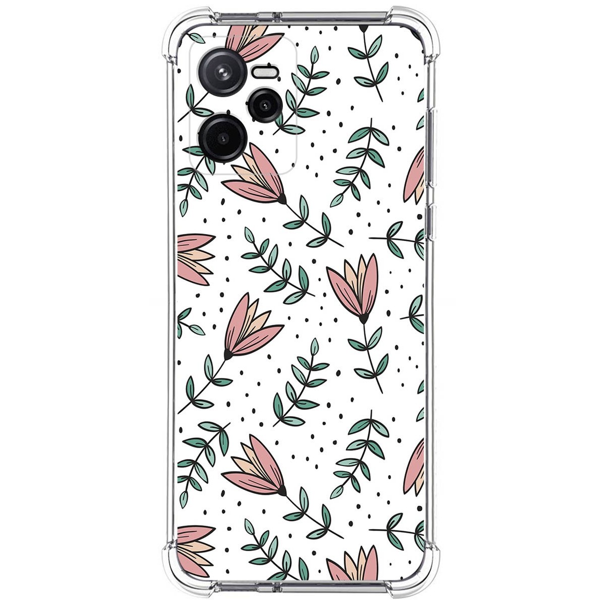 Funda Silicona Antigolpes para Realme Narzo 50A Prime diseño Flores 01 Dibujos