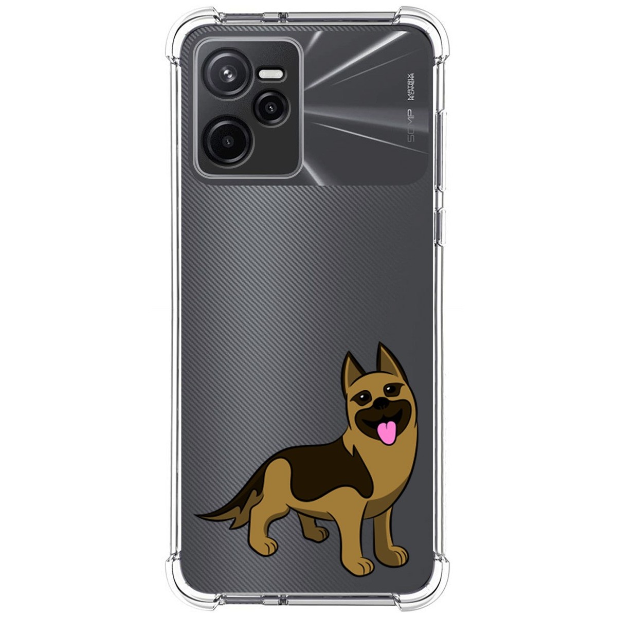 Funda Silicona Antigolpes para Realme Narzo 50A Prime diseño Perros 03 Dibujos