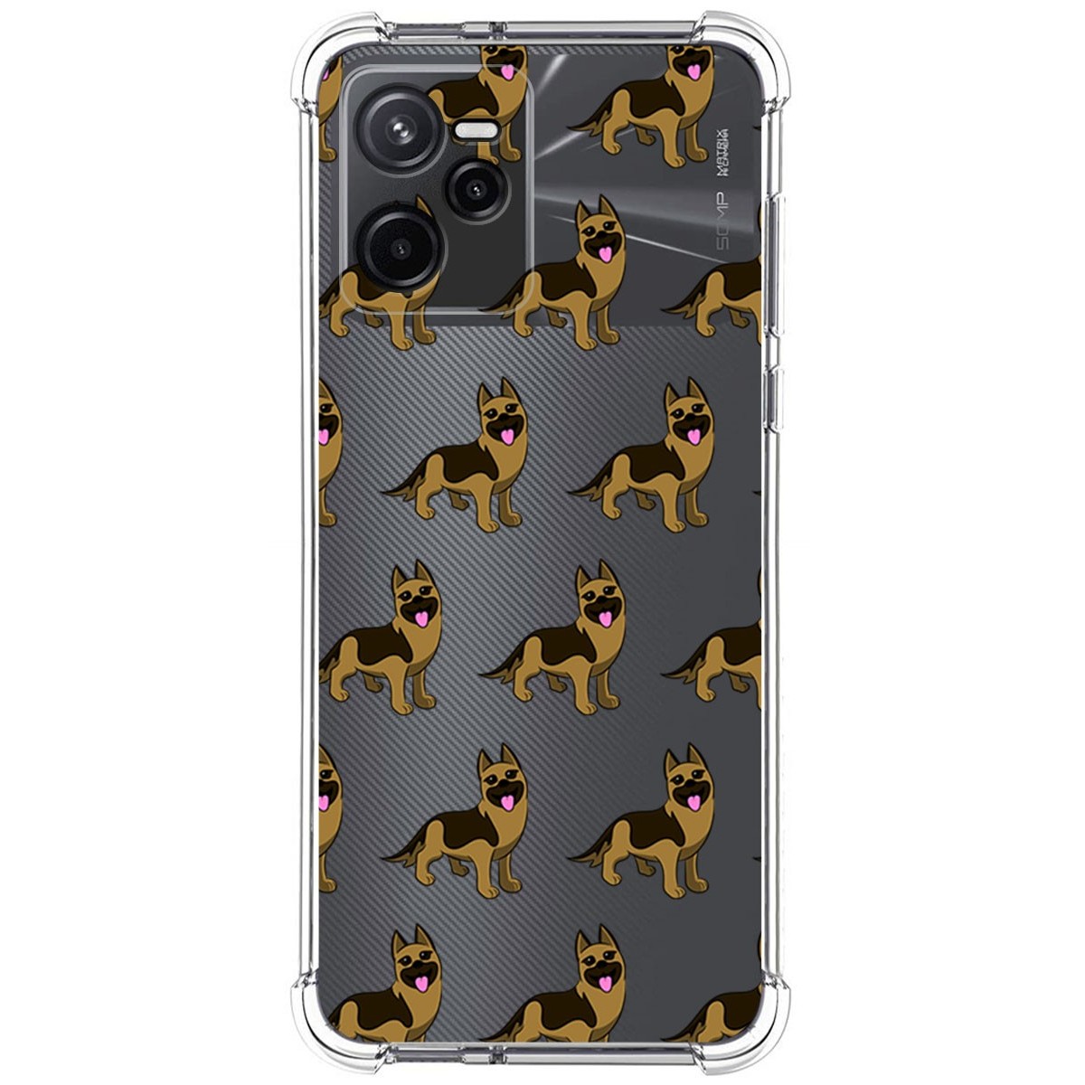 Funda Silicona Antigolpes para Realme Narzo 50A Prime diseño Perros 09 Dibujos