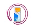 Funda Colgante Transparente para Huawei Honor X7 con Cordon Rosa Fucsia