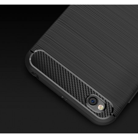 Funda Gel Tpu Tipo Carbon Negra para Xiaomi Redmi 5A 5"