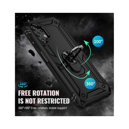 Funda Tough Armor con Anillo Giratorio Negra para Samsung Galaxy A13 4G