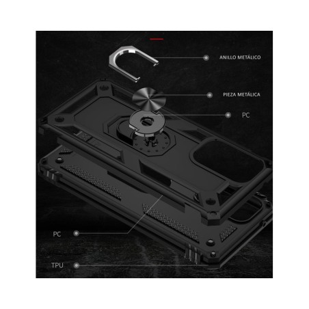 Funda Tough Armor con Anillo Giratorio Negra para Samsung Galaxy A33 5G