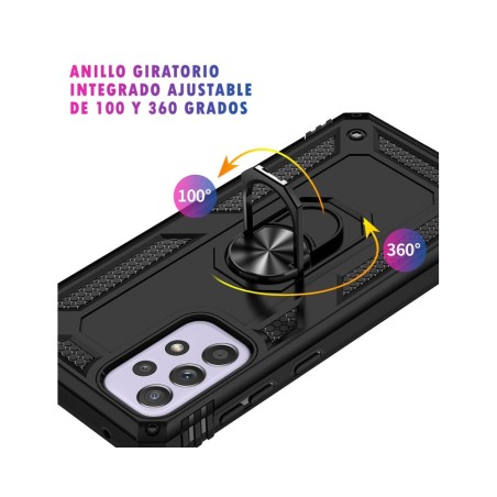 Funda Tough Armor con Anillo Giratorio Negra para Samsung Galaxy A33 5G