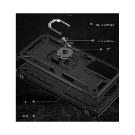 Funda Tough Armor con Anillo Giratorio Negra para Samsung Galaxy A53 5G