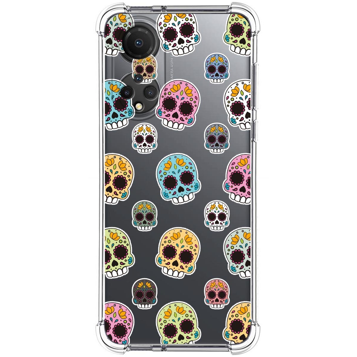 Funda Silicona Antigolpes para Huawei Honor X7 diseño Catrina Dibujos