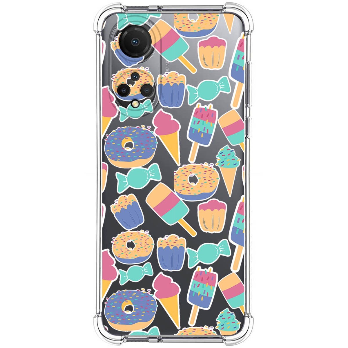 Funda Silicona Antigolpes para Huawei Honor X7 diseño Dulces 02 Dibujos