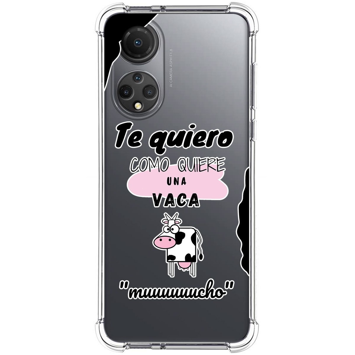 Funda Silicona Antigolpes para Huawei Honor X7 diseño Vaca Dibujos