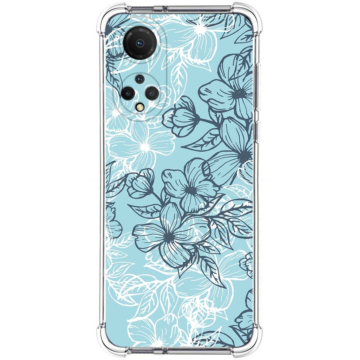 Funda Silicona Antigolpes para Huawei Honor X7 diseño Flores 03 Dibujos