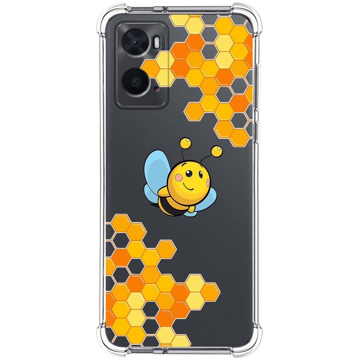 Funda Silicona Antigolpes para Oppo A76 / A96 diseño Abeja Dibujos