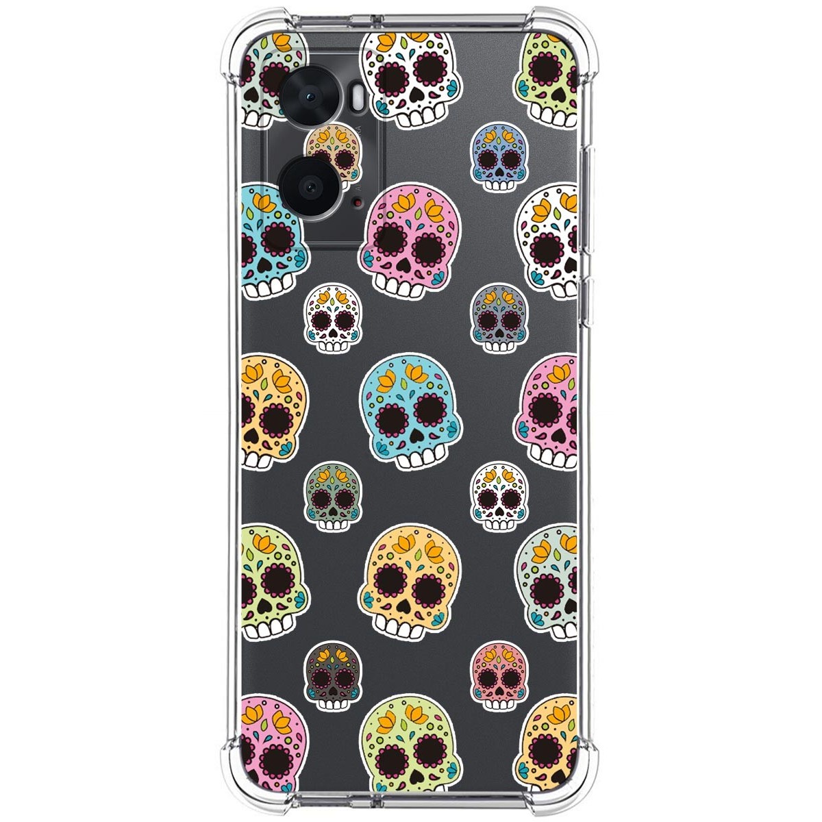 Funda Silicona Antigolpes para Oppo A76 / A96 diseño Catrina Dibujos