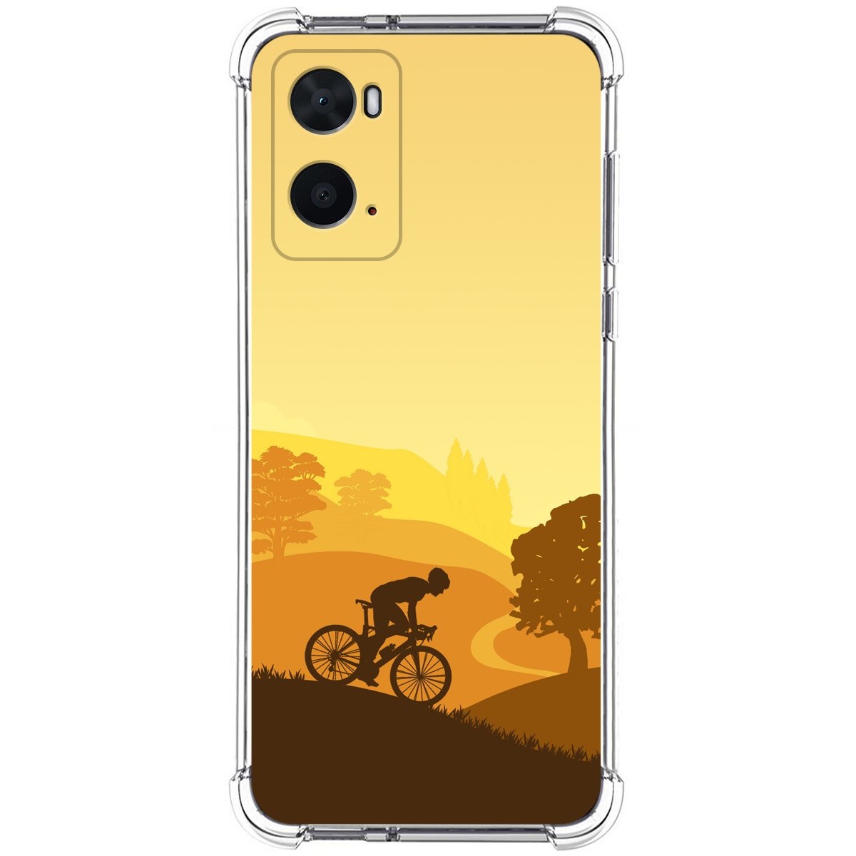 Funda Silicona Antigolpes para Oppo A76 / A96 diseño Ciclista Dibujos