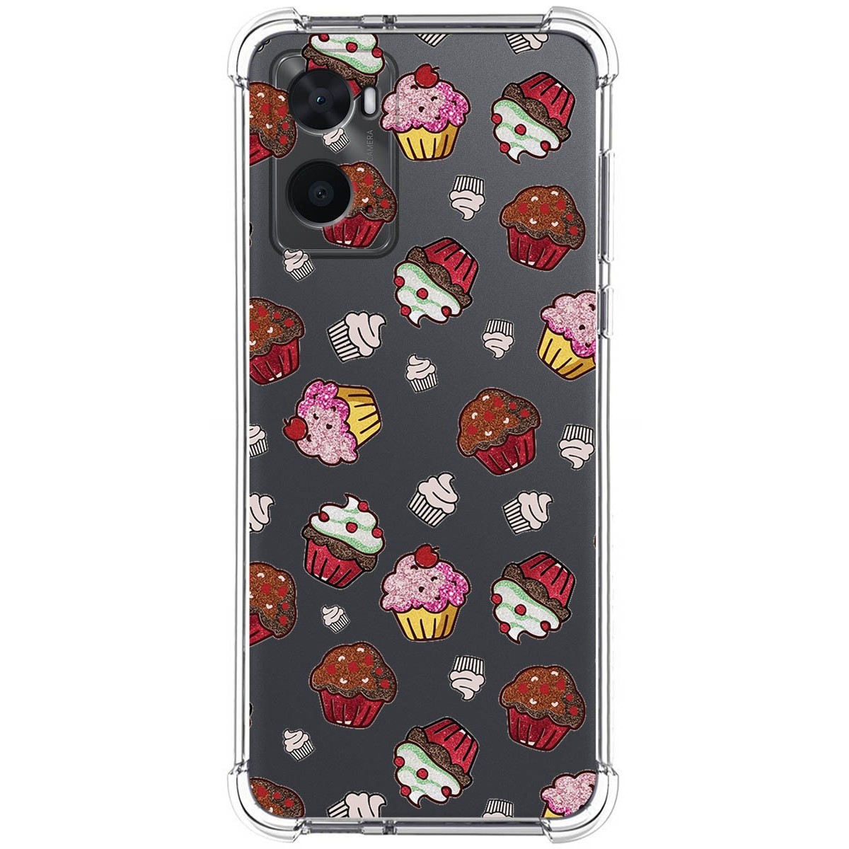 Funda Silicona Antigolpes para Oppo A76 / A96 diseño Muffins Dibujos