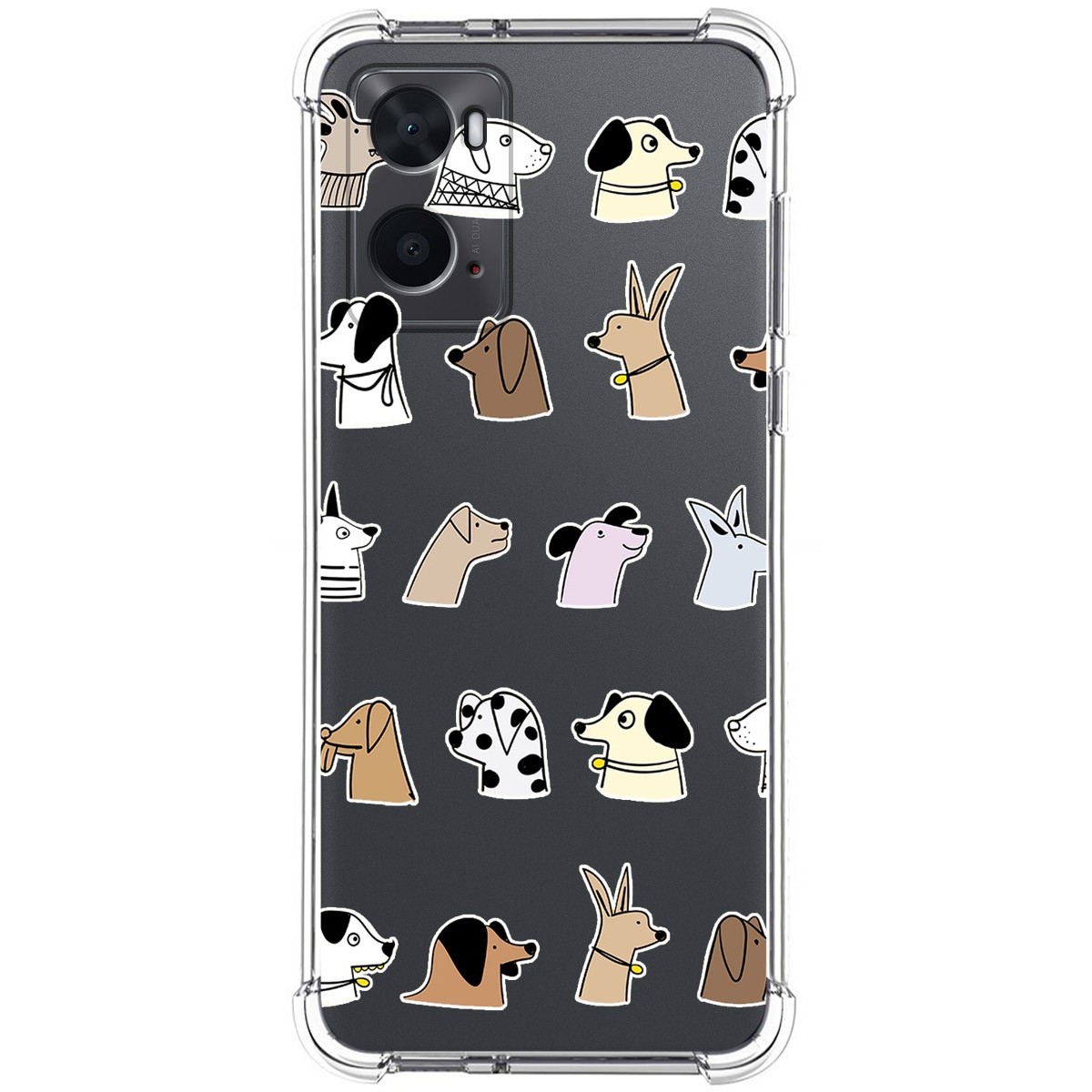 Funda Silicona Antigolpes para Oppo A76 / A96 diseño Perros Dibujos