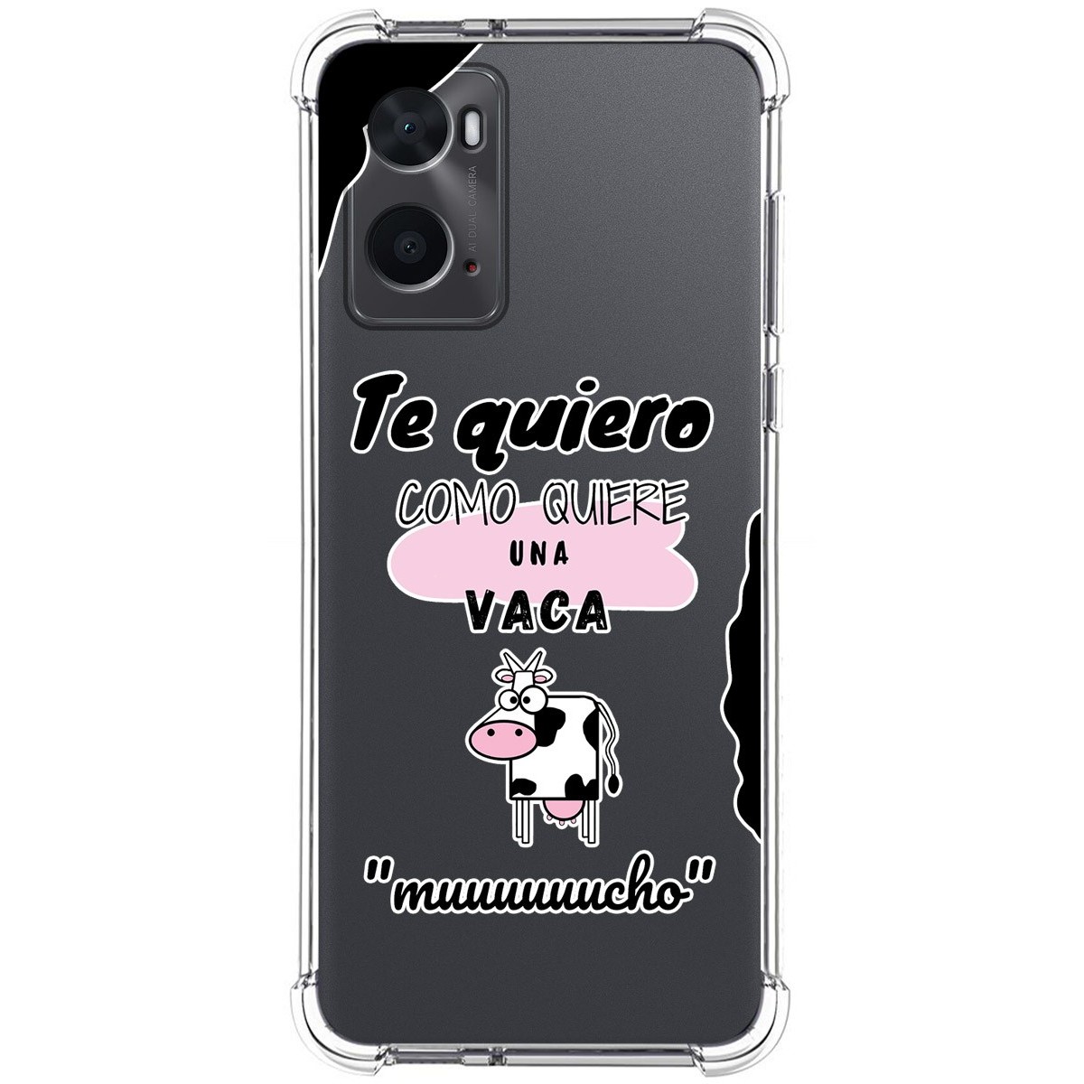 Funda Silicona Antigolpes para Oppo A76 / A96 diseño Vaca Dibujos