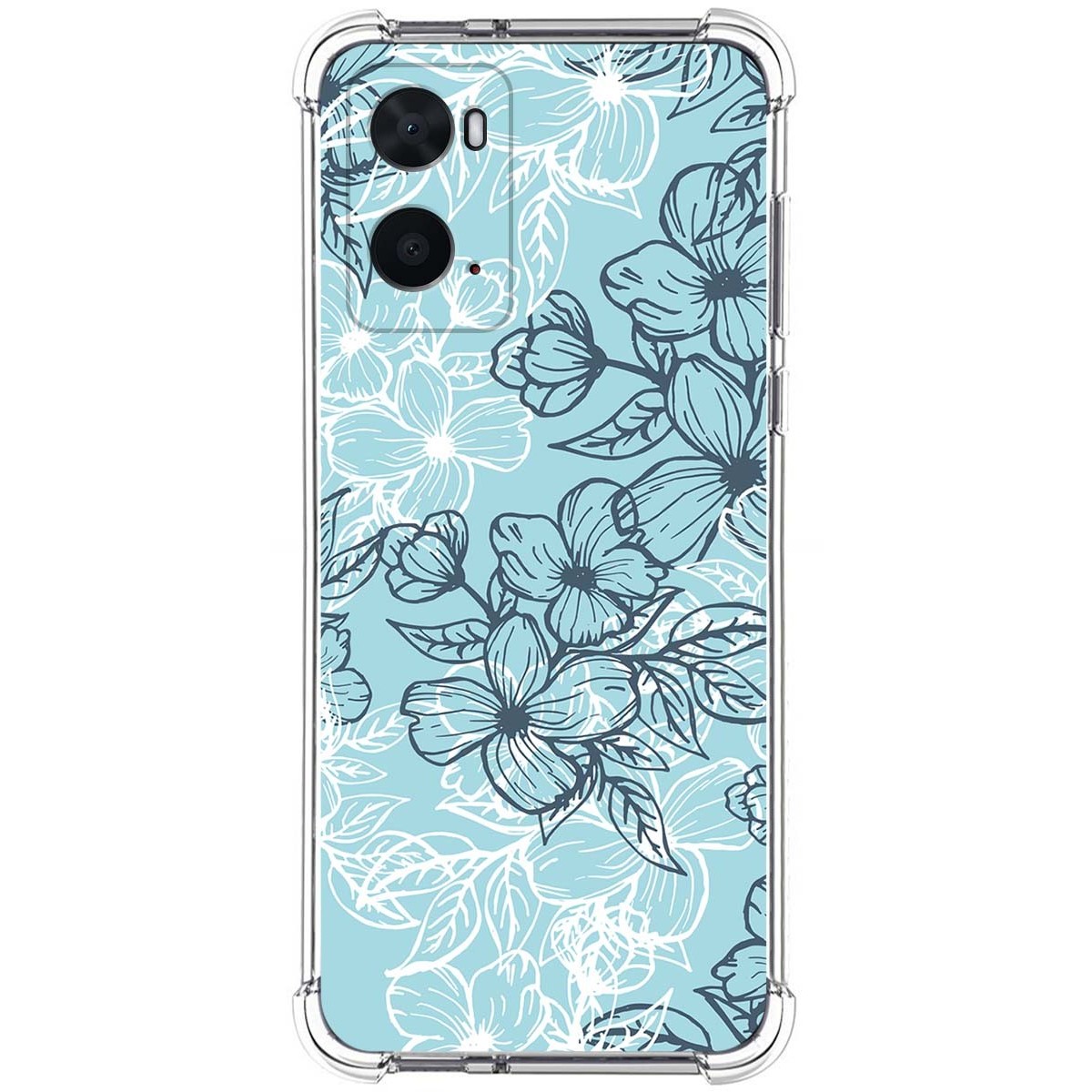 Funda Silicona Antigolpes para Oppo A76 / A96 diseño Flores 03 Dibujos
