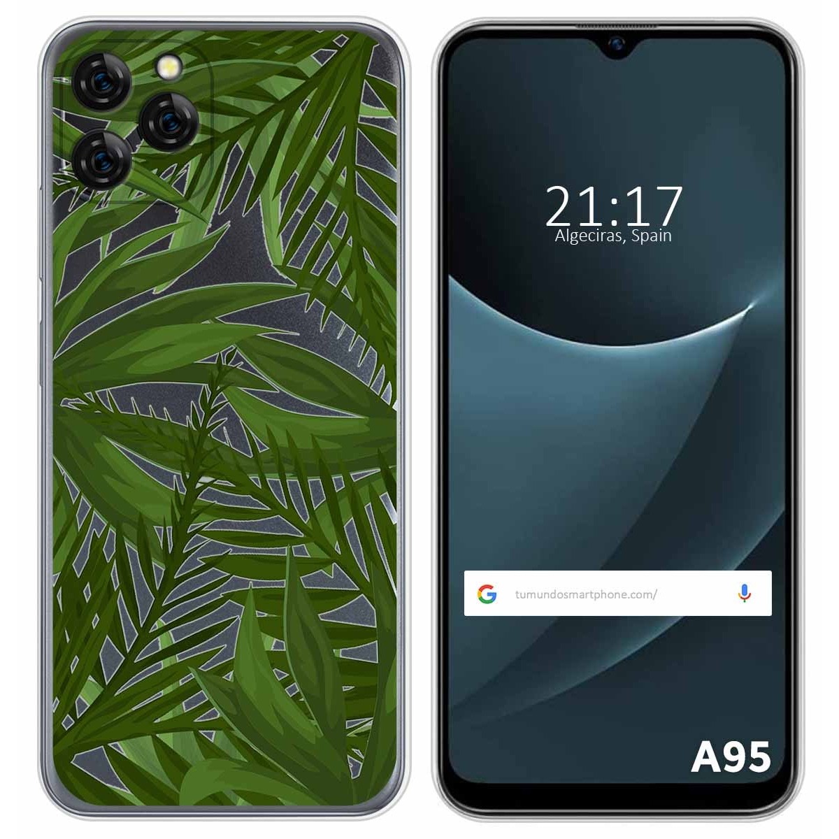 Funda Silicona Transparente para Blackview A95 diseño Jungla Dibujos