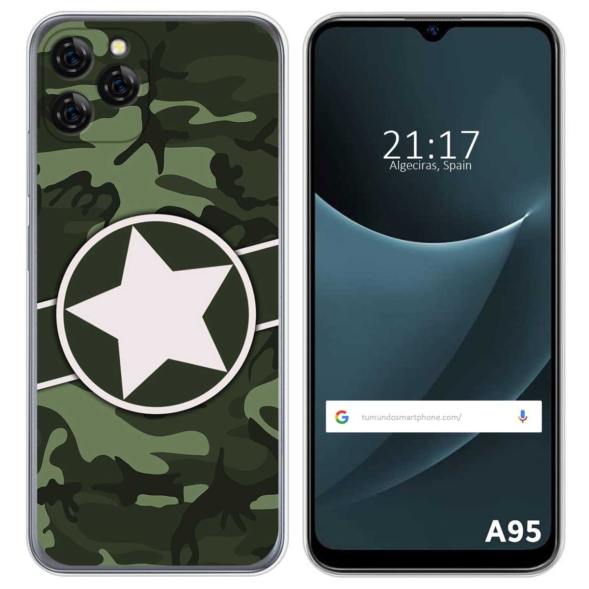Funda Silicona para Blackview A95 diseño Camuflaje 01 Dibujos