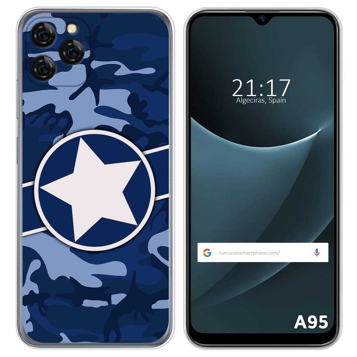 Funda Silicona para Blackview A95 diseño Camuflaje 03 Dibujos