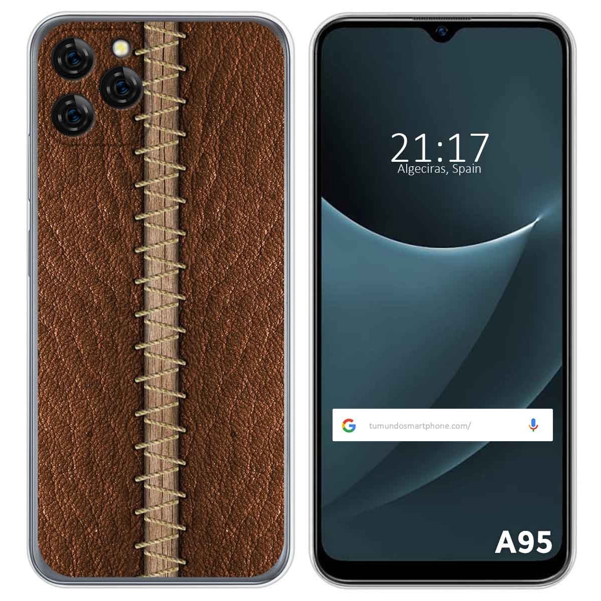 Funda Silicona para Blackview A95 diseño Cuero 01 Dibujos