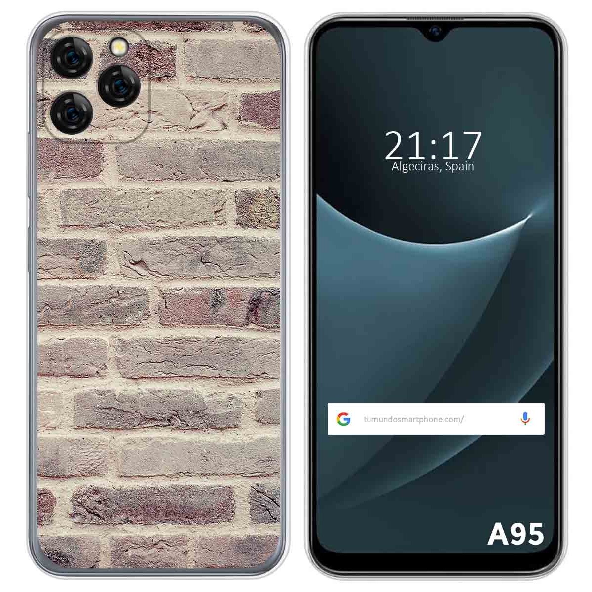 Funda Silicona para Blackview A95 diseño Ladrillo 01 Dibujos