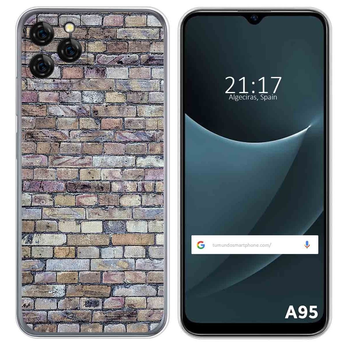 Funda Silicona para Blackview A95 diseño Ladrillo 02 Dibujos