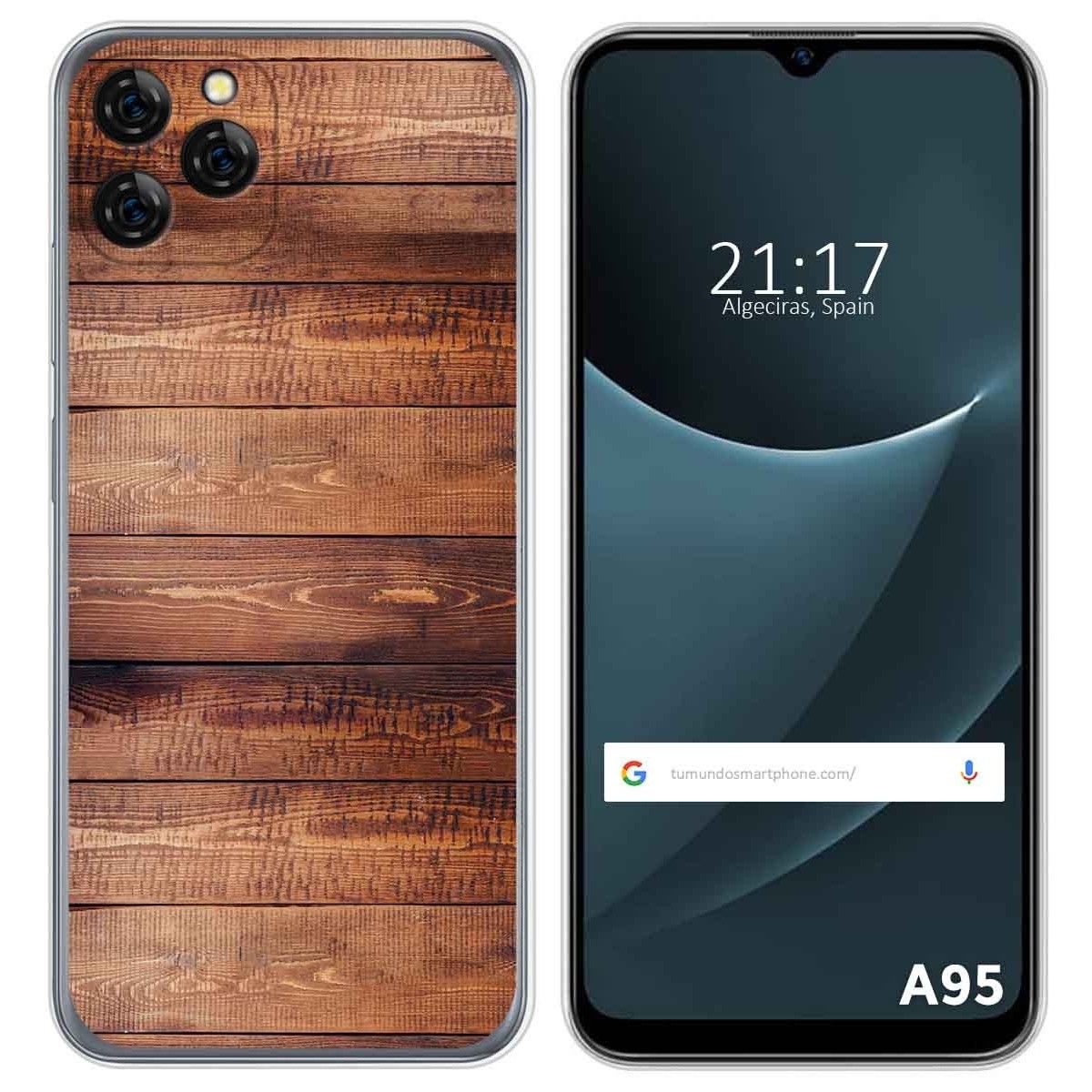 Funda Silicona para Blackview A95 diseño Madera 02 Dibujos