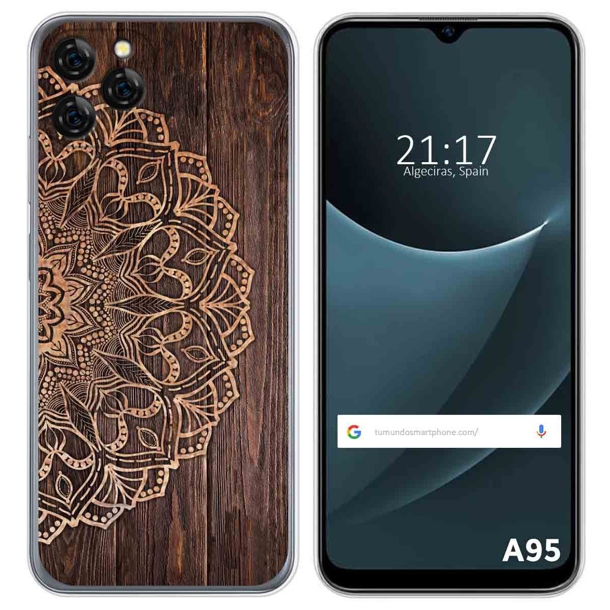 Funda Silicona para Blackview A95 diseño Madera 06 Dibujos