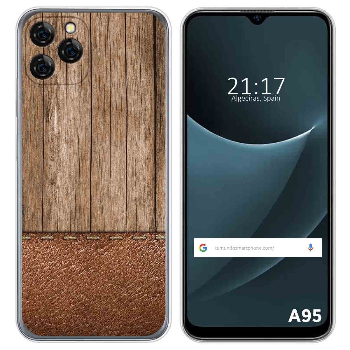 Funda Silicona para Blackview A95 diseño Madera 09 Dibujos