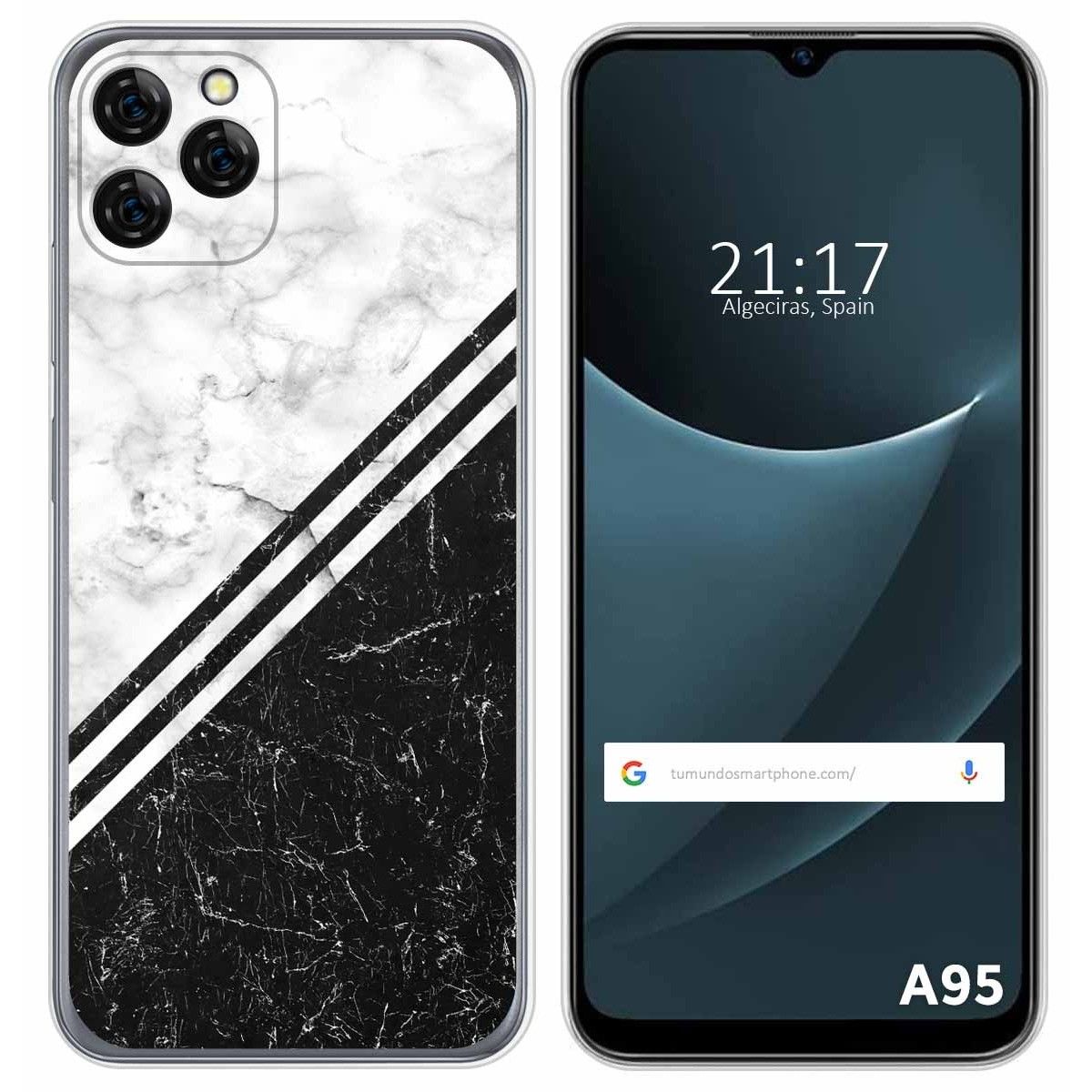 Funda Silicona para Blackview A95 diseño Mármol 01 Dibujos