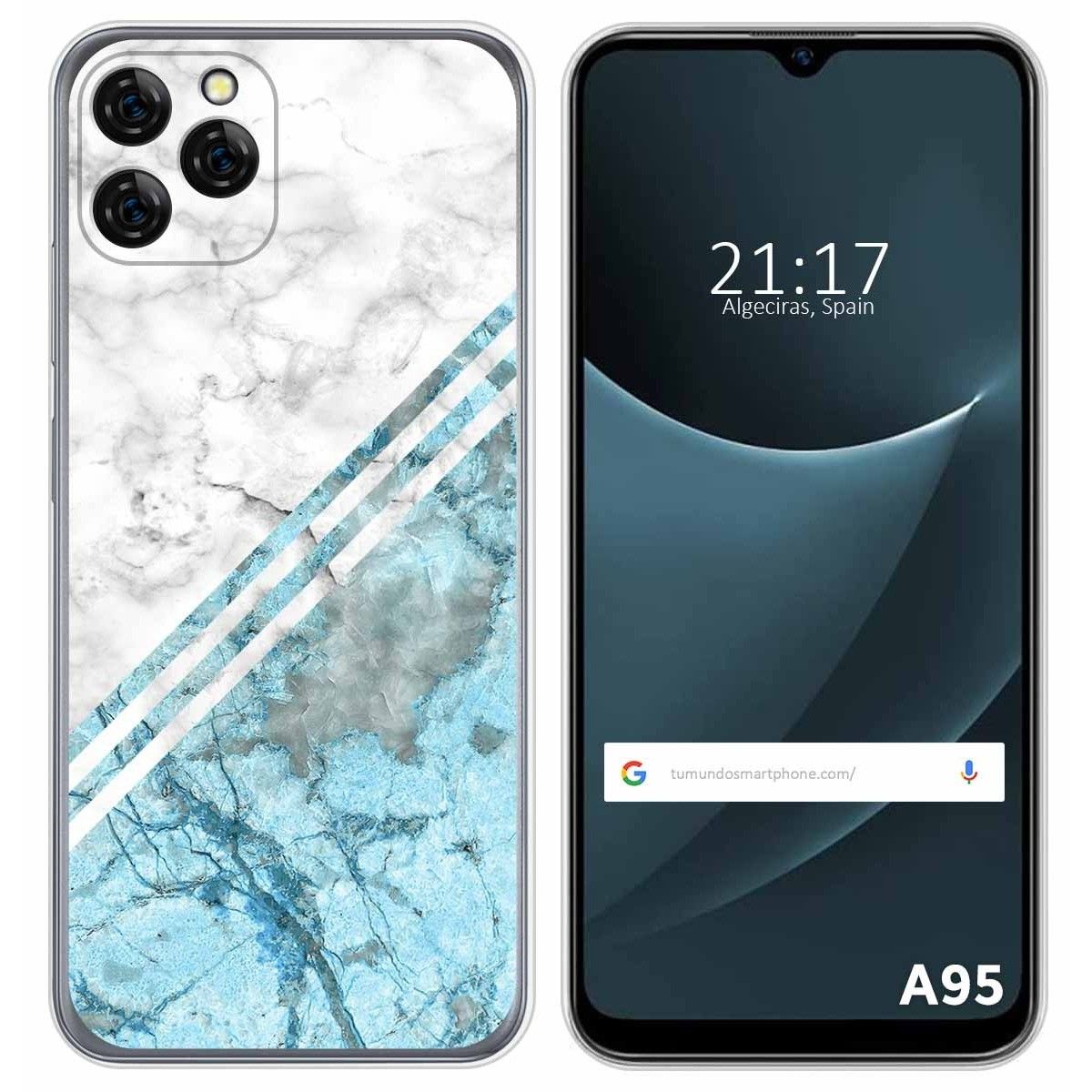 Funda Silicona para Blackview A95 diseño Mármol 02 Dibujos