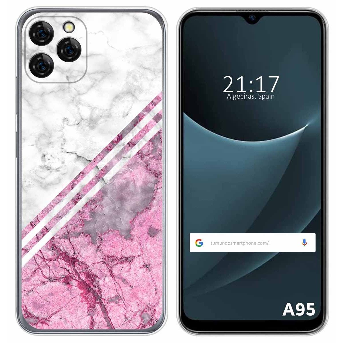 Funda Silicona para Blackview A95 diseño Mármol 03 Dibujos