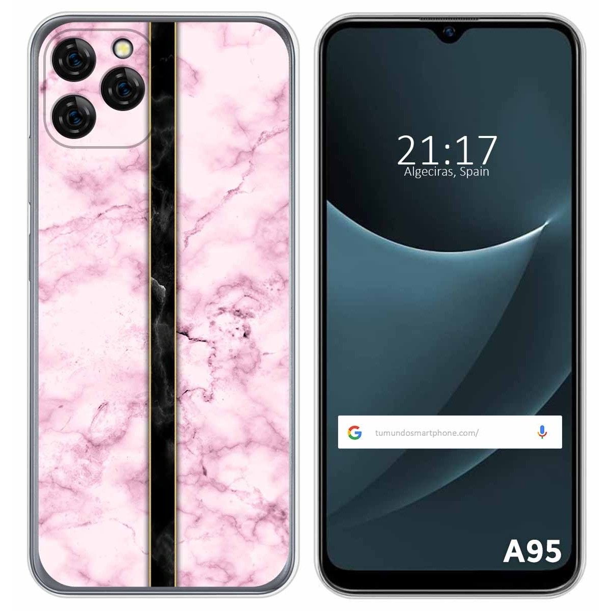 Funda Silicona para Blackview A95 diseño Mármol 04 Dibujos
