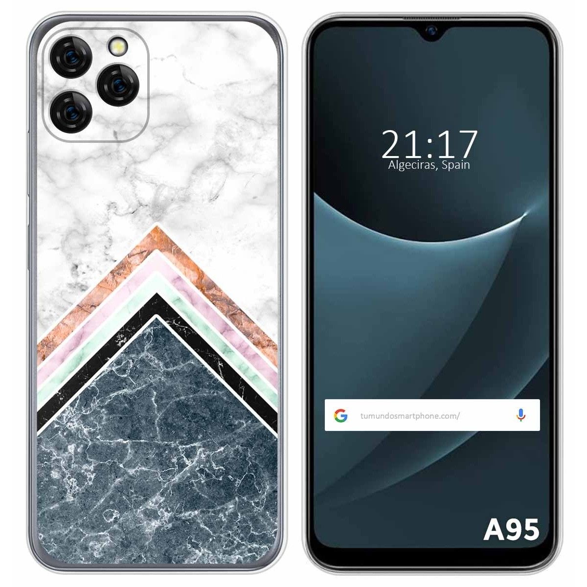 Funda Silicona para Blackview A95 diseño Mármol 05 Dibujos
