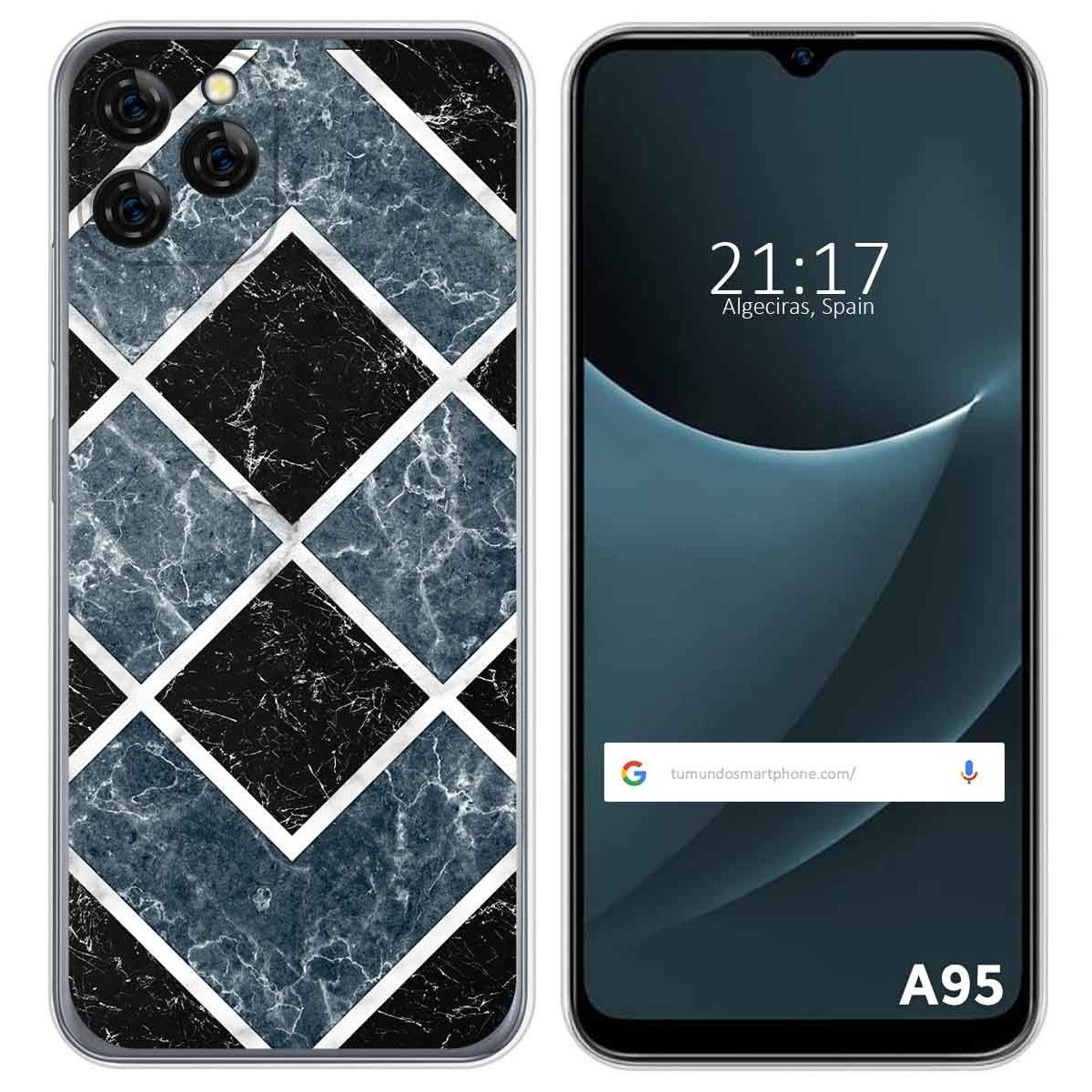 Funda Silicona para Blackview A95 diseño Mármol 06 Dibujos