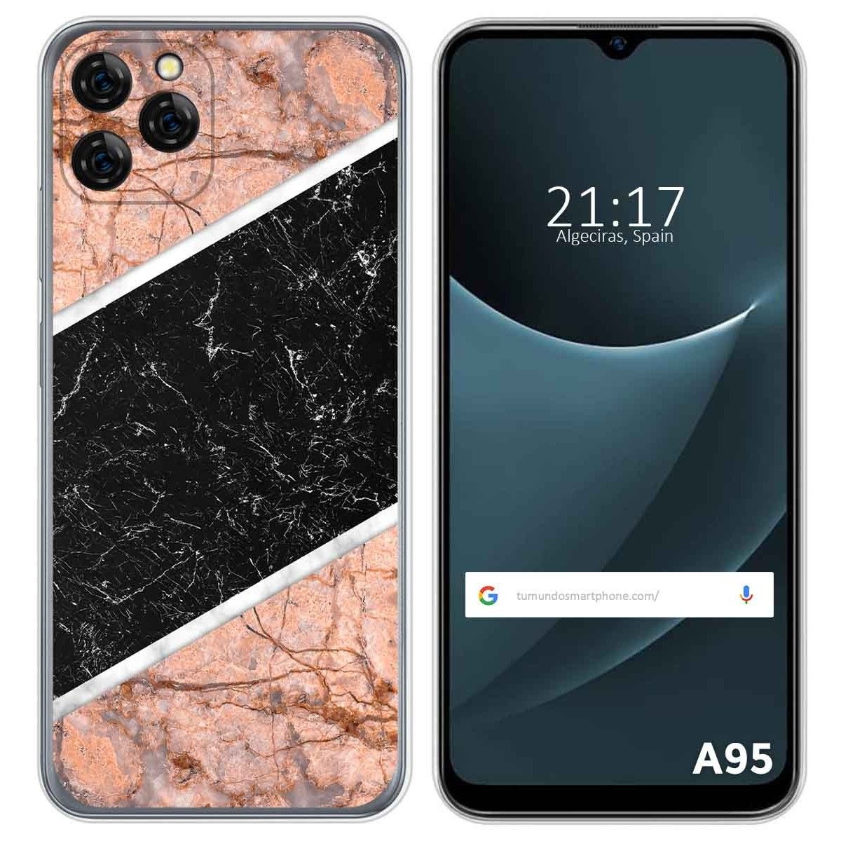 Funda Silicona para Blackview A95 diseño Mármol 07 Dibujos
